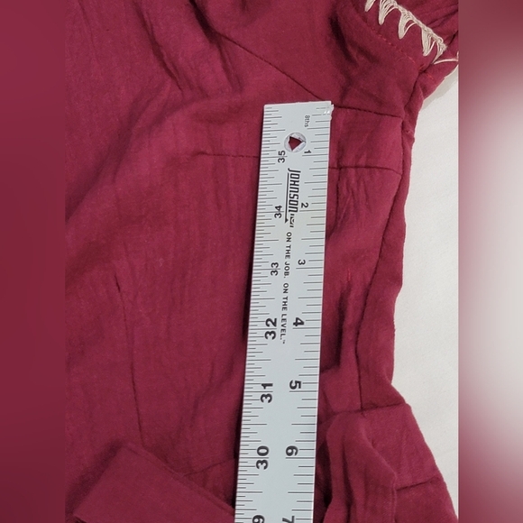 She+Sky Flutter Sleeve Embroidered Wrap Dress Size Large 100% Cotton - Picture 7 of 11